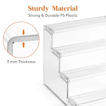 Lifewit 4 Tier Clear Display Risers for Organizing