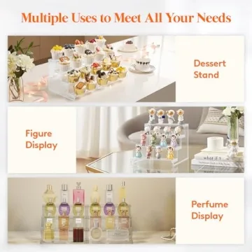 Lifewit 4 Tier Clear Display Risers for Organizing