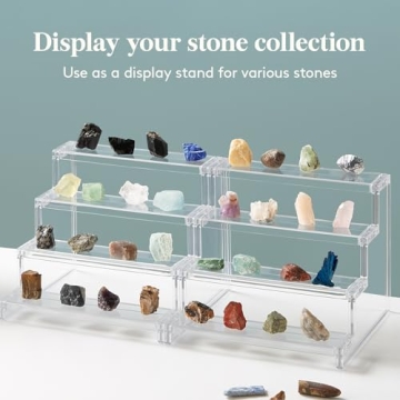 Lifewit 4 Tier Clear Display Risers for Organizing