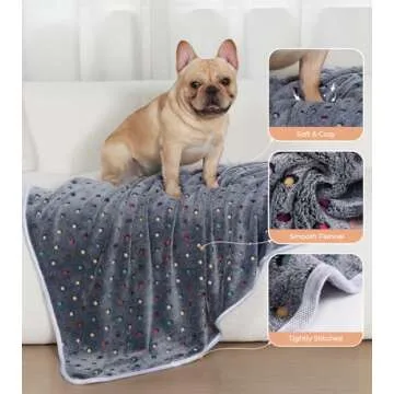1 Pack 6 Blankets Dog Cat Soft Fluffy Fleece Pet Blanket Warm Cute Print Design Puppy Kitten Blanket...