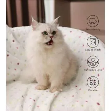 6 Soft Fluffy Pet Blankets in Cute Dot Design