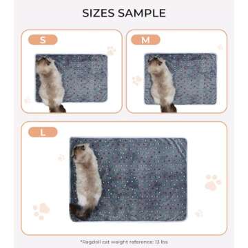 6 Soft Fluffy Pet Blankets in Cute Dot Design