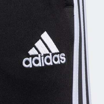 adidas boys Active Sports Athletic Tricot Jogger Track Pants, Iconic Black, 4T US