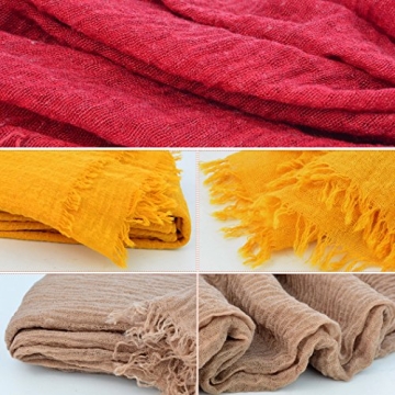 Wobe Women's Cotton Hemp Scarves - 3 Pcs Set