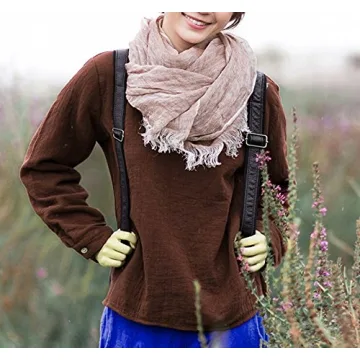 Wobe Women's Cotton Hemp Scarves - 3 Pcs Set