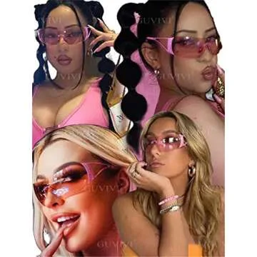 GUVIVI Y2K Wrap Around Sunglasses for Men and Women
