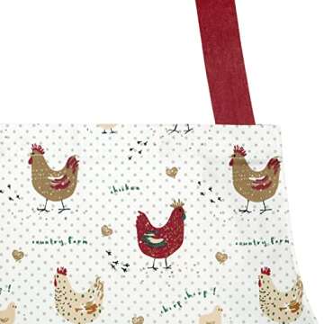 Cackleberry Home Farmhouse Chicken Cotton Bib Apron Pocket Adjustable Strap