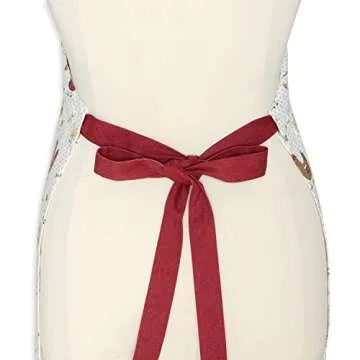 Cackleberry Home Farmhouse Chicken Cotton Bib Apron Pocket Adjustable Strap