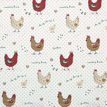 Cackleberry Home Farmhouse Chicken Cotton Bib Apron Pocket Adjustable Strap