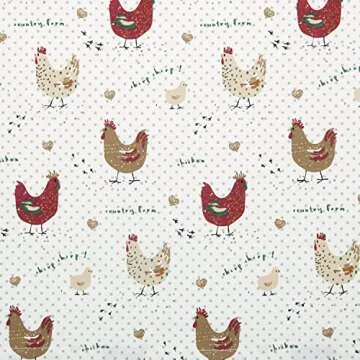 Cackleberry Home Farmhouse Chicken Cotton Bib Apron Pocket Adjustable Strap