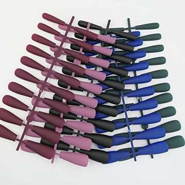 LoveOurHome 200pc Matte Coffin Press on Nails Long, Colored Fake Nails Long Coffin Press on Nails Artificial Fingernails Acrylic Nail Tips 10 Sizes Presson False Nail for Women Girls (Elegant Color)