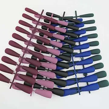 LoveOurHome 200pc Matte Coffin Press on Nails Long, Colored Fake Nails Long Coffin Press on Nails Artificial Fingernails Acrylic Nail Tips 10 Sizes Presson False Nail for Women Girls (Elegant Color)