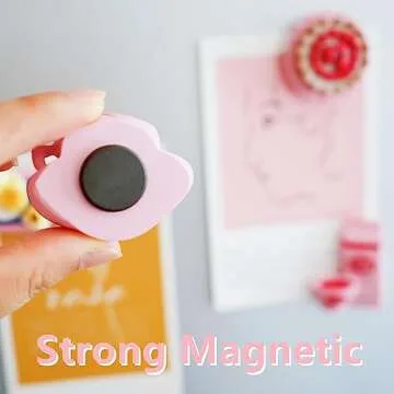 8PCS Pink Decorative Refrigerator Magnets - Fun Floral Home and Kitchen Decor