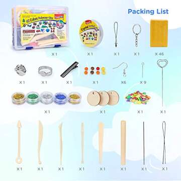 ifergoo Polymer Clay, Modeling Clay for Kids DIY Starter Kits, Oven Baked Model Clay, Non-Toxic, Non-Sticky, with Sculpting Tools, Ideal Gift for Children and Artists