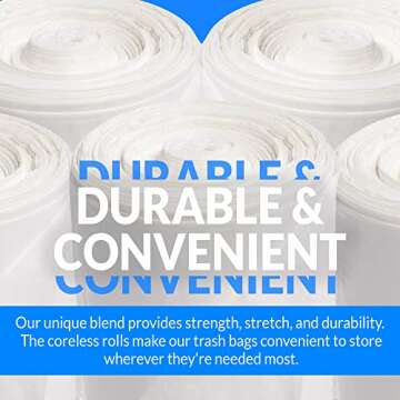 Reli. 13 Gallon Trash Bags Bulk Strong Clear 1000 Count