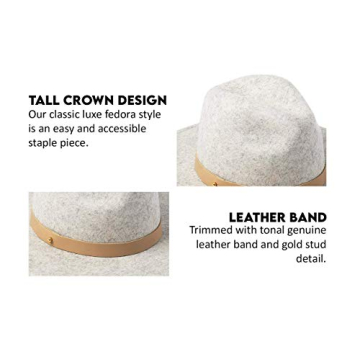 Stylish Wool Felt Fedora Hat for Women