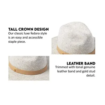Stylish Wool Felt Fedora Hat for Women