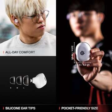 SteelSeries Arctis GameBuds - Dual Wireless & ANC for Gaming