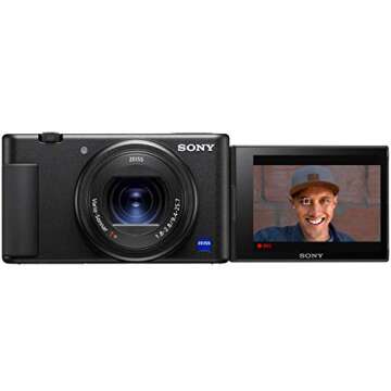Sony ZV-1 Compact Digital Vlogging 4K HDR Video Camera for Content Creators & Vloggers DCZV1/B | Official Sony USA Partner Model | Bundle with Deco Gear Case + Double Battery + 64GB Card + Charger