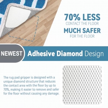 Lancord Rug Tape Large Non Slip Reusable Rug Grippers