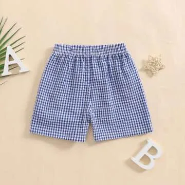 Karuedoo Toddler Gingham Shorts for Summer Style