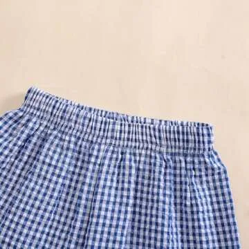 Karuedoo Toddler Gingham Shorts for Summer Style