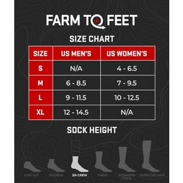 Farm to Feet Cascade Locks 3/4 Technical Hike Crew (Desert Tan, Medium)