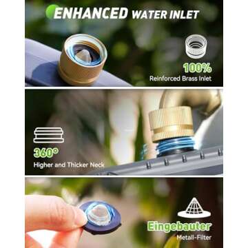 RAINPOINT 3 Zone Sprinkler Timer: Smart Watering Solution with Brass Inlet and User-Friendly Display