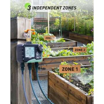 RAINPOINT 3 Zone Sprinkler Timer with Brass Inlet