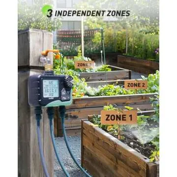 RAINPOINT 3 Zone Sprinkler Timer with Brass Inlet