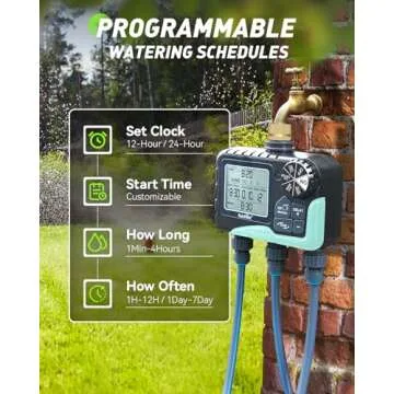 RAINPOINT 3 Zone Sprinkler Timer with Brass Inlet