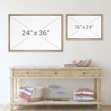 wall26 Framed Canvas Print Yellow Wildflowers Rustic Floral Artwork in Neutral Tones Illustrations Realism Rustic Colorful Multicolor for Living Room, Bedroom, Office - 16x24 Natural