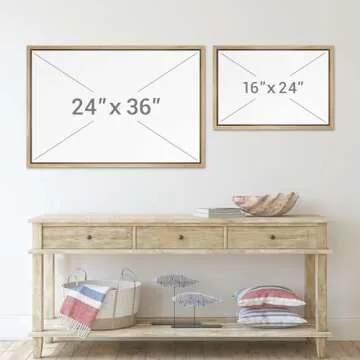 wall26 Framed Canvas Print Yellow Wildflowers Rustic Floral Artwork in Neutral Tones Illustrations Realism Rustic Colorful Multicolor for Living Room, Bedroom, Office - 16x24 Natural