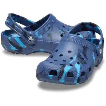 Crocs Classic Marbled Tie-Dye Clog for Little Big Kids