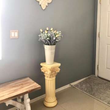 4 PCS 10 Inch Rustic Galvanized Flower Vases, Farmhouse French Buckets for Beautiful Floral Arrangements, Home Decor or Weddings and Events by GENHAKON