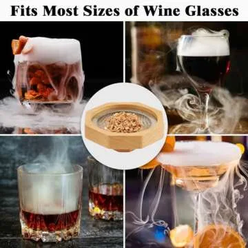 Kaymncuz Cocktail Smoker Kit with Torch, Whiskey Smoker Kit with 6 Flavors Wood Chips, 2 Whiskey Stones, Gifts for Men, Dad, Husband(No Butane)