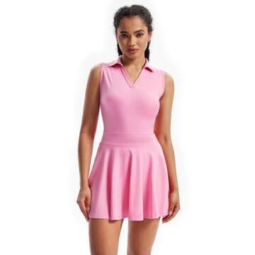 Polo Golf Tennis Dress Workout Athletic Dresses for Women Active Wear Exercise Sport Outfits with Bu...