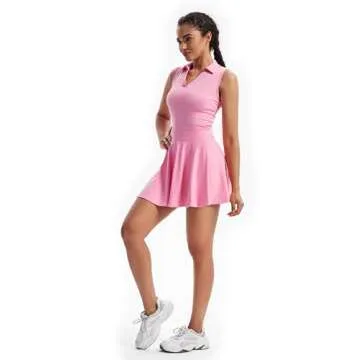 Stylish Polo Golf Tennis Dress with Built-In Shorts for Women