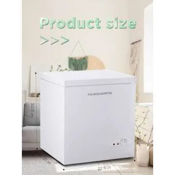 F.W.WOOLWORTHS 5.0 Cu.Ft Chest Freezer - Adaptable Storage Solutions for Every Need