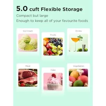 F.W.WOOLWORTHS 5.0 Cu.Ft Chest Freezer for Compact Needs