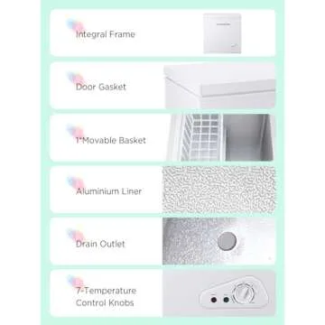 F.W.WOOLWORTHS 5.0 Cu.Ft Chest Freezer for Compact Needs