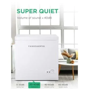 F.W.WOOLWORTHS 5.0 Cu.Ft Chest Freezer for Compact Needs