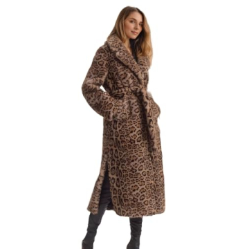 Tngan Luxury Women Leopard Faux Fur Overcoat – Warm, Elegant & Stylish Outerwear
