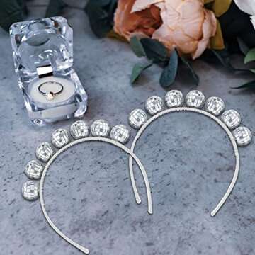 Hicarer Disco Ball Headbands - Vintage 1970s Style