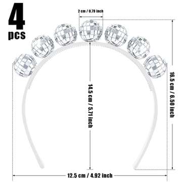 Hicarer Disco Ball Headbands - Vintage 1970s Style