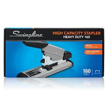 Swingline Heavy Duty Stapler, 160 Sheet Capacity, Jam Free, Metal, Black and Gray (39005)