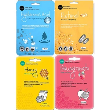 Korean Beauty Face Mask Set - 12 Moisturizing Masks