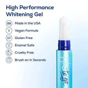 GLO to Go Teeth Whitening Pen — Easy to Use, Safe & Effective Dentist-Invented Whitening Treatment — Designed for Sensitive Teeth, Travel Friendly, Cinnamint Flavor