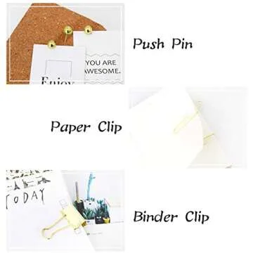 Stylish Gold Binder Paper Clips Set for Office Supplies