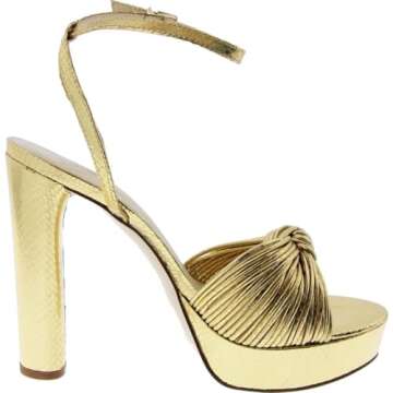 Jessica Simpson Women's Immie Platform Sandal Heeled - Gold - 7.5